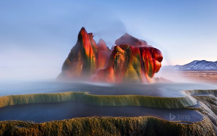 Fly Geyser in Nevada, USA