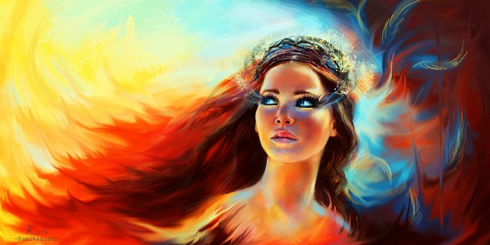 4K portrait of Jennifer Lawrence from The Hunger Games