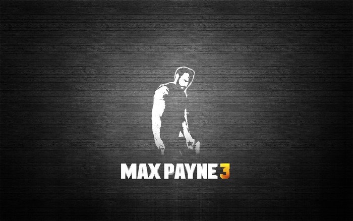 Max Payne 3 video game logo and character silhouette