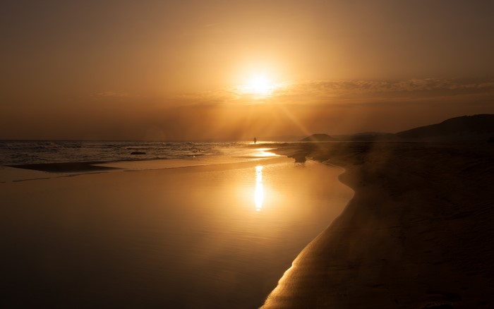 Golden Beach at Sunset in North Cyprus