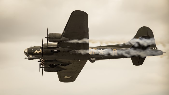 Boeing B-17 Flying Fortress with nose art