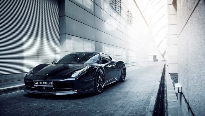 Black Ferrari 458 Italia Vorsteiner