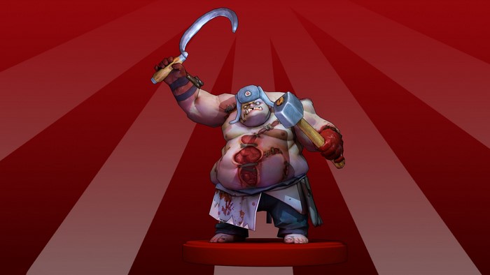 Pudge from DOTA 2 with hammer and sickle