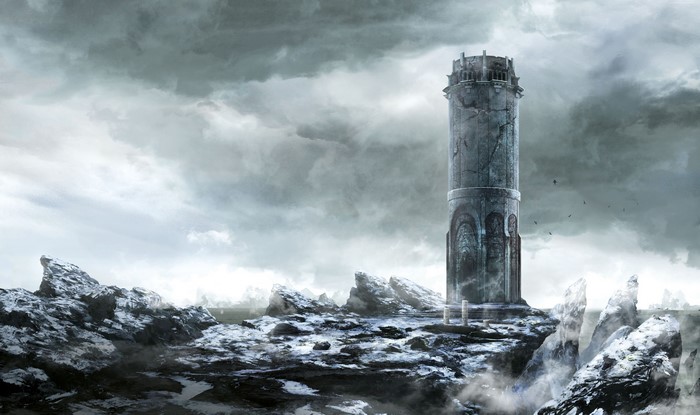 The Witcher 3: Wild Hunt tower in a snowy landscape