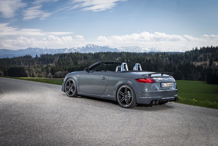 Grey Audi TT Roadster by Abt on a Mountain Road