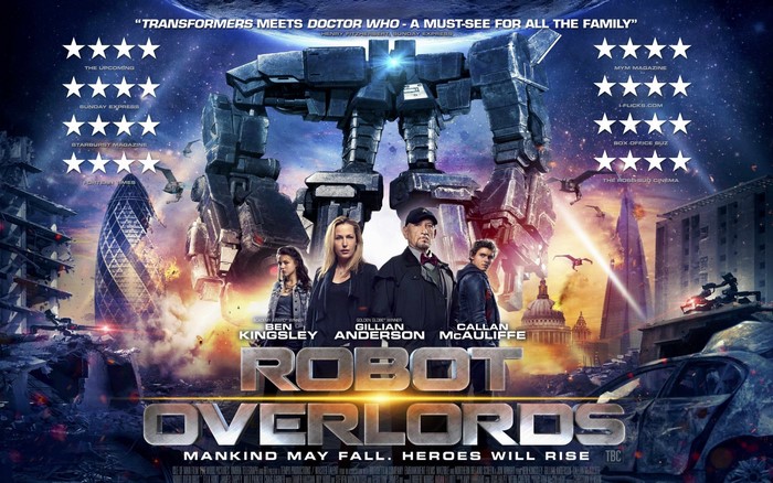 Robot Overlords movie poster with cast