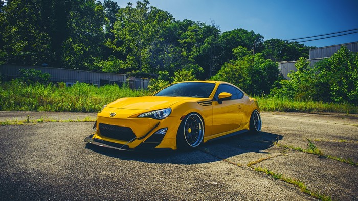 Yellow Scion FR-S Stance Car