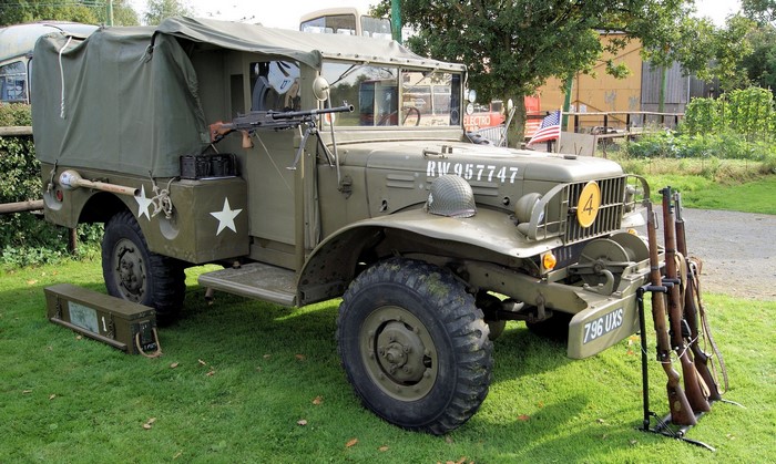 1943 Dodge WC51 military truck with rifles