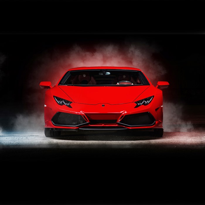 4K Red Lamborghini Huracan Front View