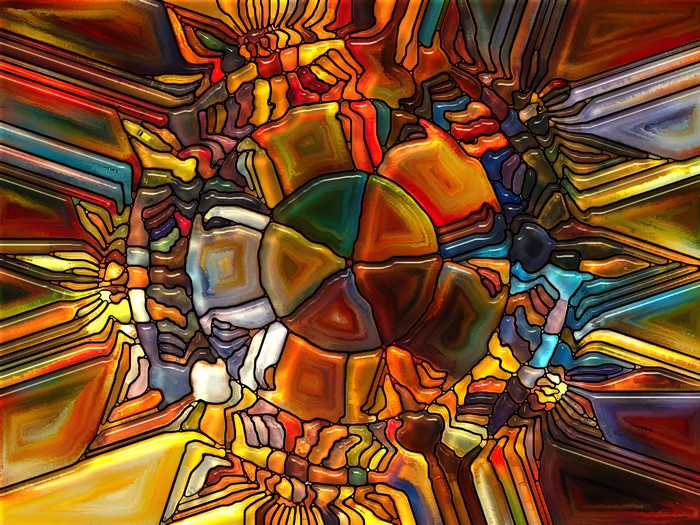 Abstract stained glass texture