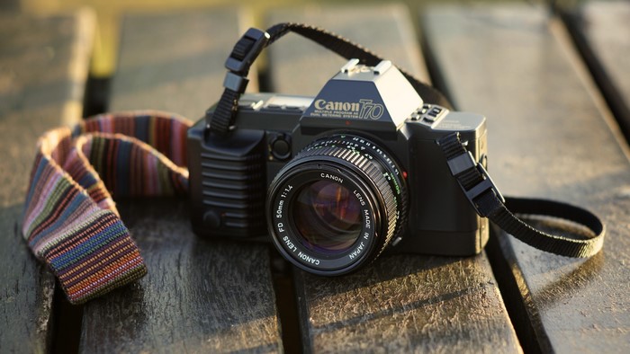 Canon 70 film camera with FD 50mm lens