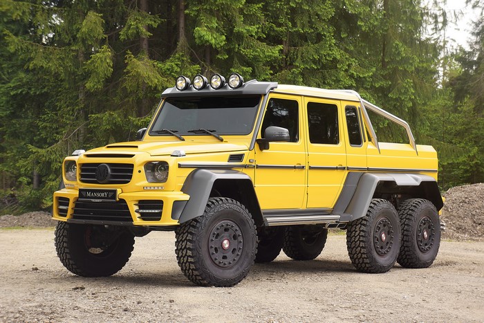 4K Yellow 2015 Mansory G 63 AMG 6x6 Mercedes-Benz