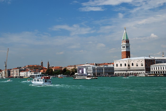 Venice cityscape with Doges Palace and canal