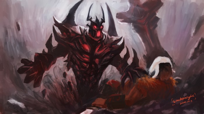 Shadow Fiend and Juggernaut from DOTA 2