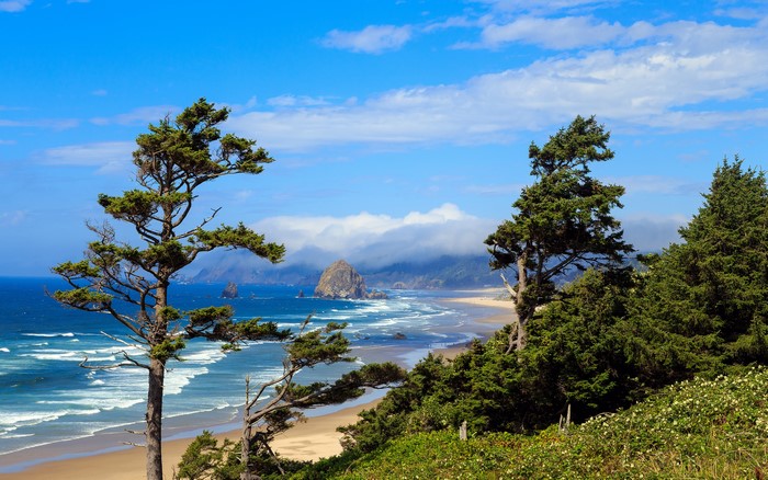 Haystack Rock and Cannon Beach, Oregon Coast