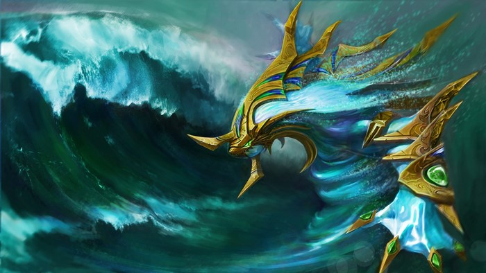 Morphling from DOTA 2 amidst waves
