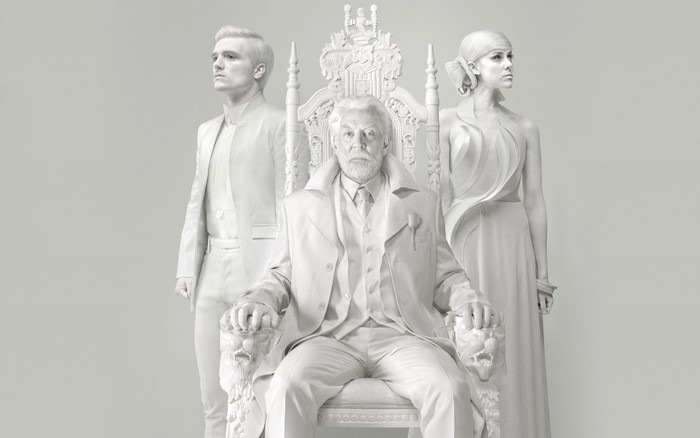 President Snow and tributes from The Hunger Games: Mockingjay - Part 2