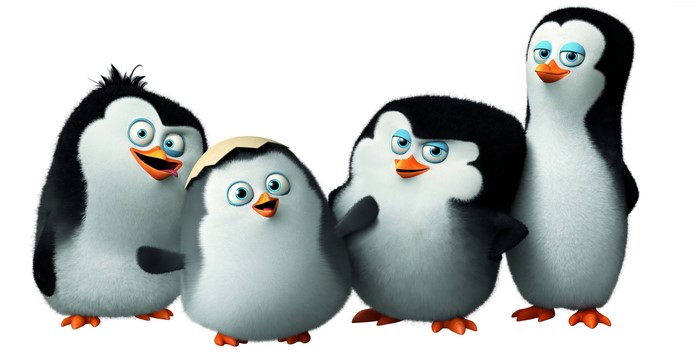 Four penguins from Penguins of Madagascar