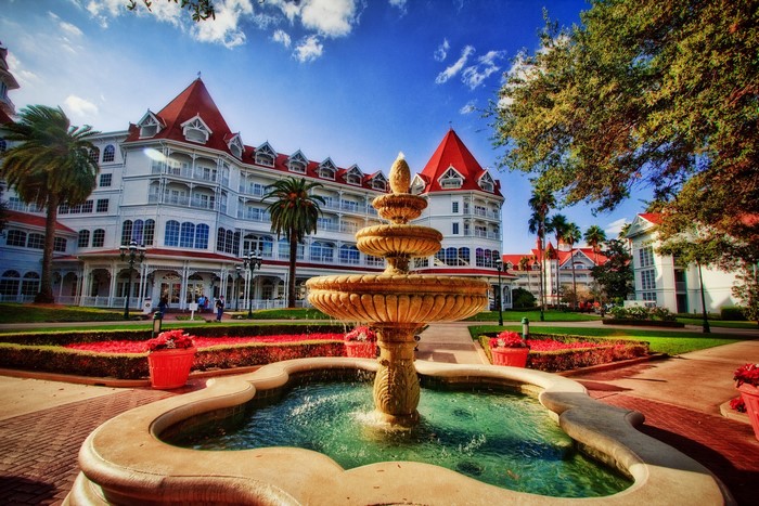 Grand Floridian Resort and Spa with Fountain, Walt Disney World