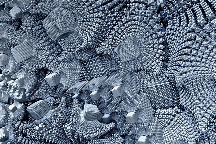 Abstract fractal pattern with geometric shapes