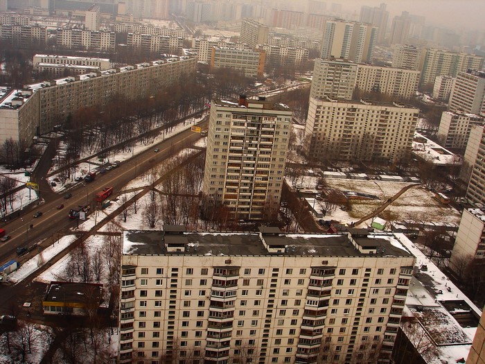 Apartment buildings in Moscow, Russia