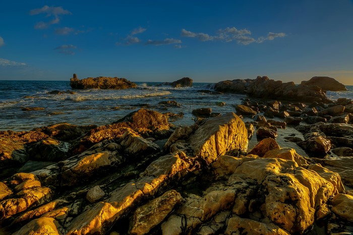 Rocky Coastline in Grimaldi Inferiore, Italy