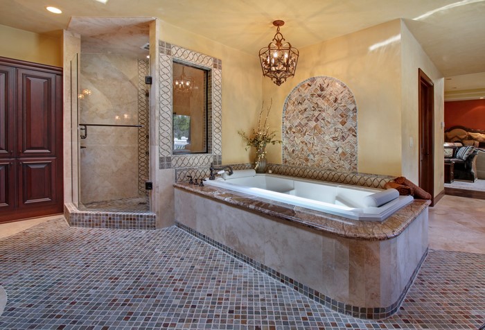 Luxury Bathroom with Bathtub and Shower