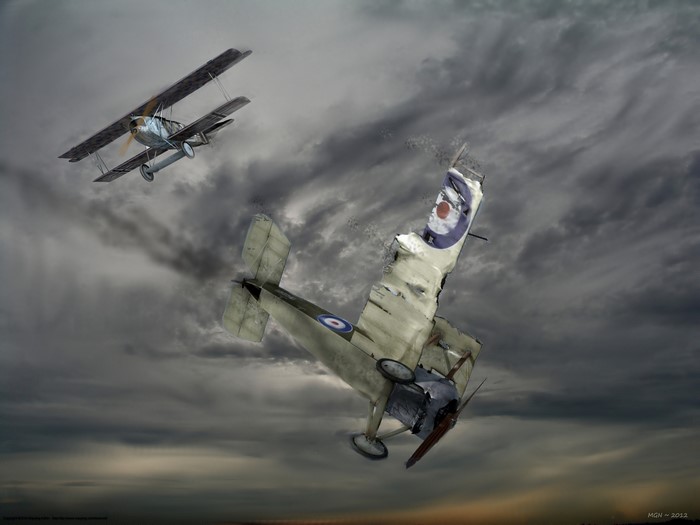 4K British Airco D.H. 2 vs German Fokker D-VII