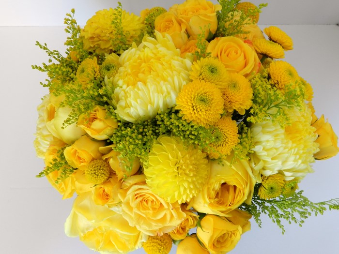 Yellow Roses and Chrysanthemums Bouquet