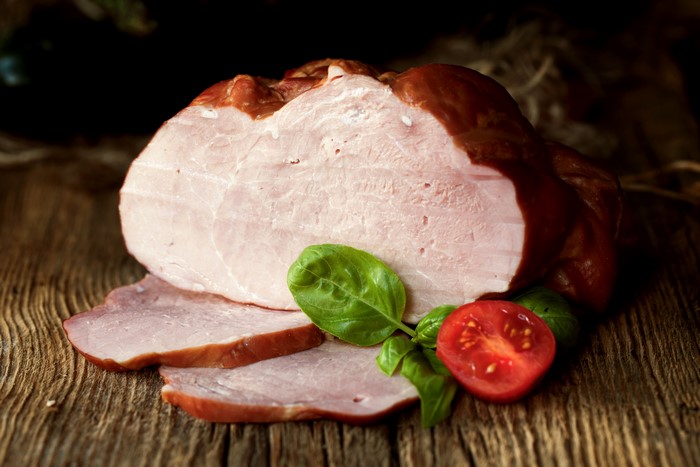 Smoked Ham with Tomato and Basil