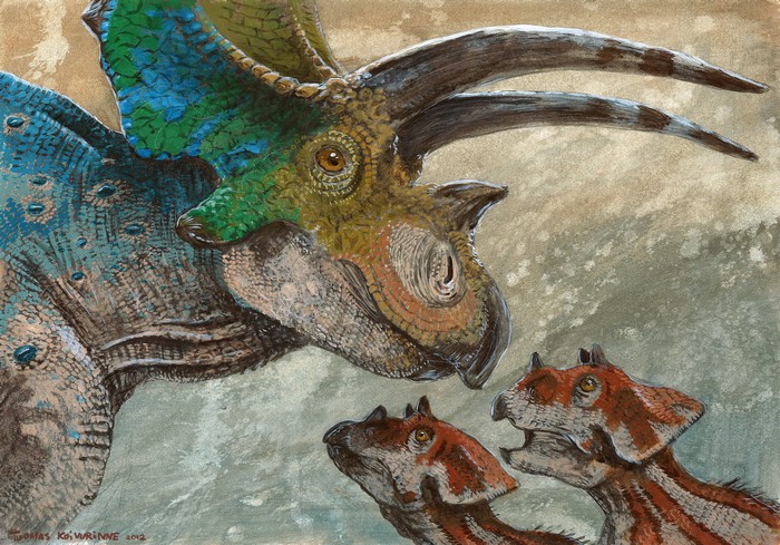 Tuomas Koivurinne painting of dinosaurs