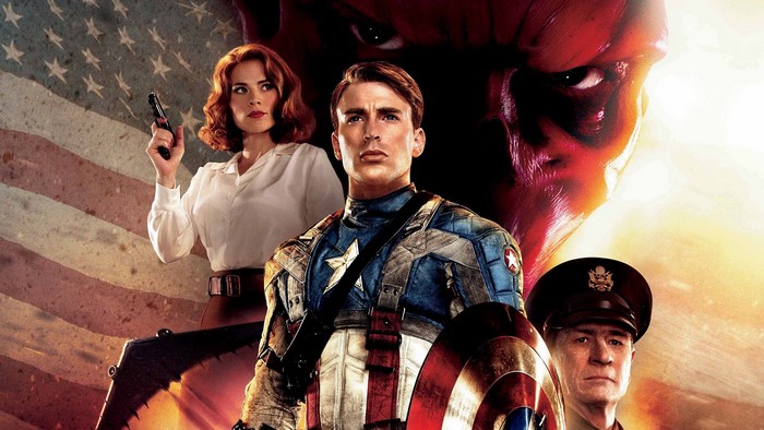 Captain America: The First Avenger with Red Skull, Captain America, Peggy Carter, and Colonel Phillips