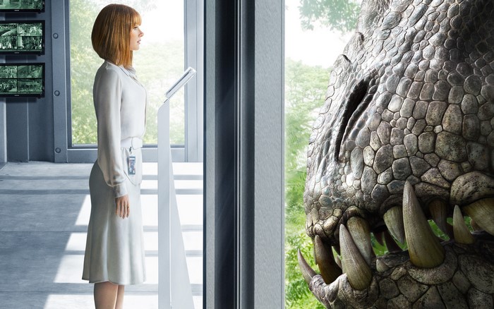 Claire Dearing and Indominus Rex from Jurassic World