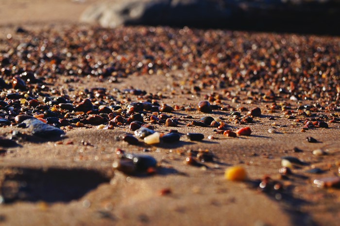 Stones and Sand on a Beach