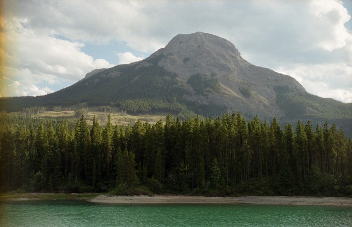 Mountain and Forest overlooking a Lake