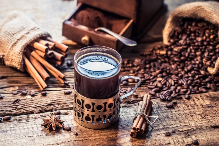 Coffee with Cinnamon and Star Anise