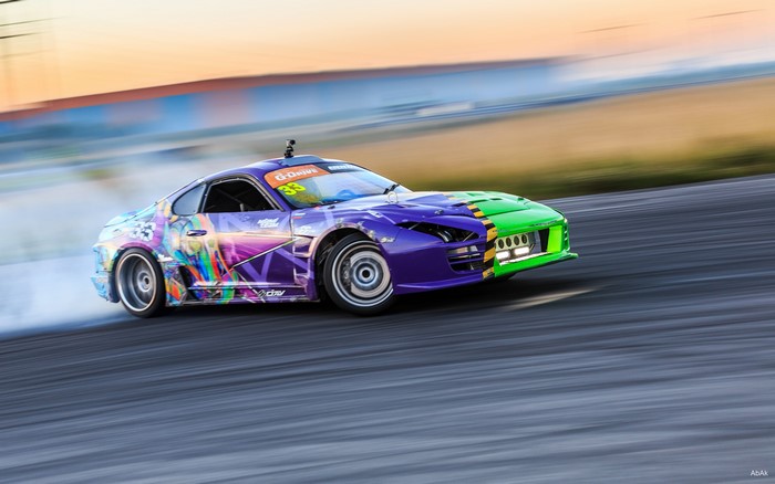 Toyota Supra Drift in Vibrant Colors