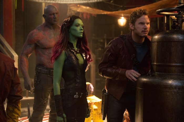 Star-Lord, Gamora, and Drax from Guardians of the Galaxy