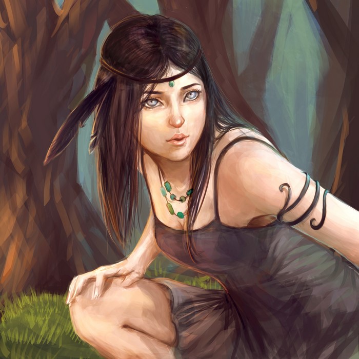 Painting Art Brown haired
