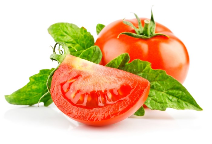 Tomatoes and leaves