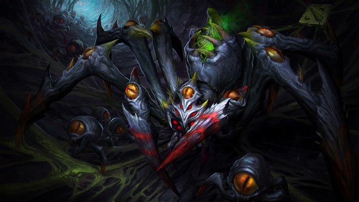 Broodmother from DOTA 2 with spiderlings