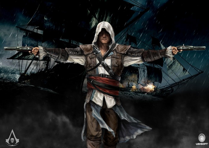 Edward Kenway from Assassin's Creed 4 Black Flag with pistols