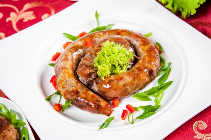 Spiral Sausage with Vegetables