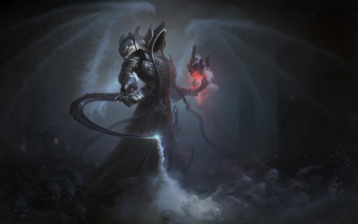 Malthael from Diablo III with demons