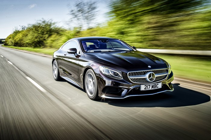 Mercedes-Benz S 500 Coupe AMG on a road
