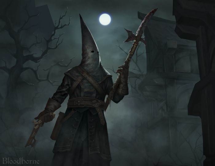 Hunter with weapon from Bloodborne