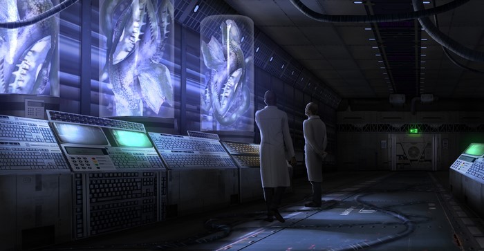 Scientists observe alien specimens in cryogenic tubes