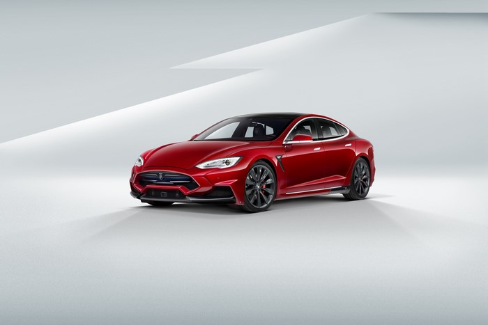 Red 2015 Larte Design Model S Elizabeta Tesla
