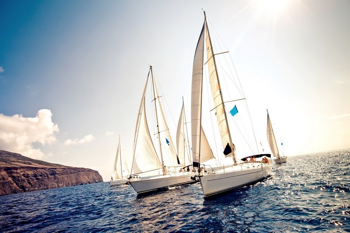 4K Yacht Sea Sailing
