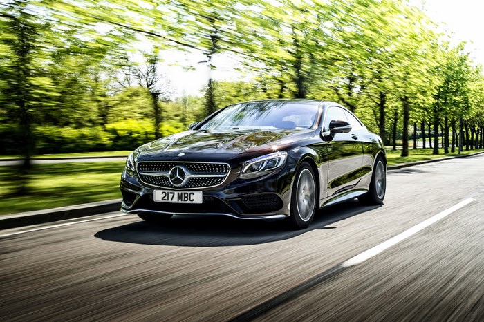 Mercedes-Benz S 500 Coupe AMG C217 on a road